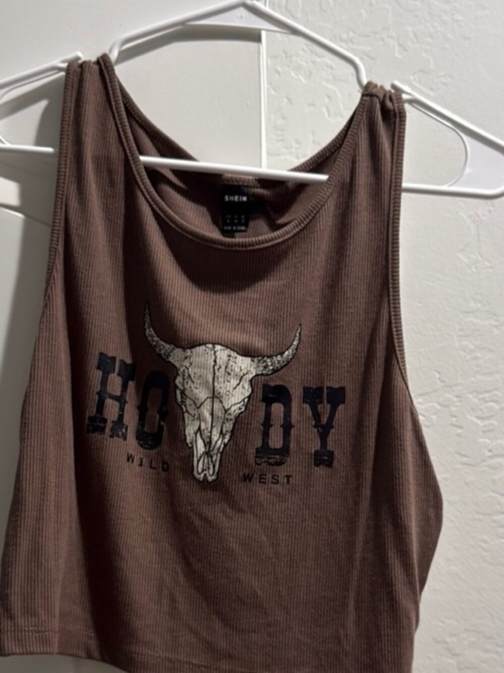 Brown Sleeveless Crop Tank Top